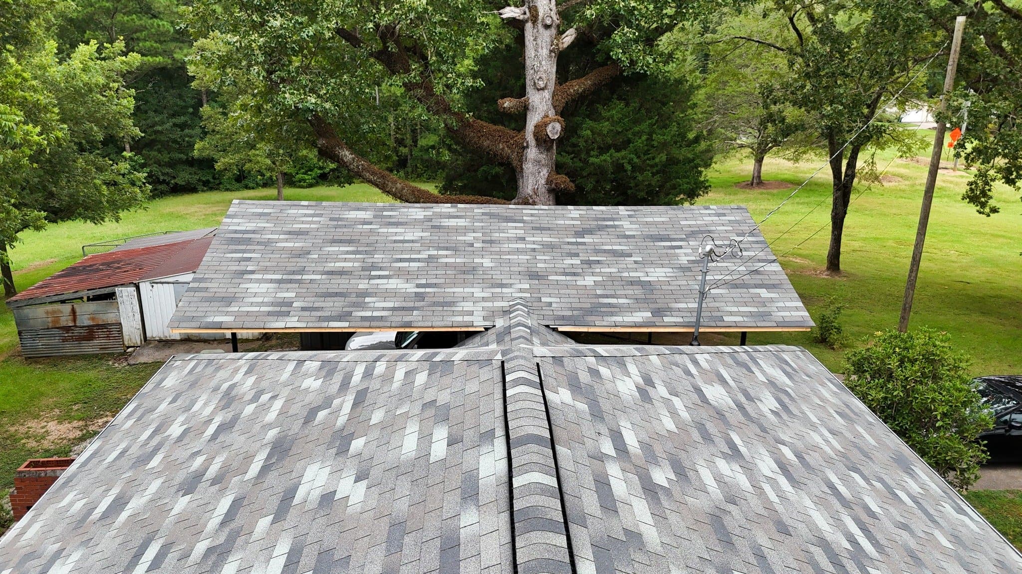 Shingle aerial detail